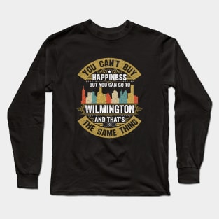 Wilmington City Delaware State USA Flag Native American Long Sleeve T-Shirt